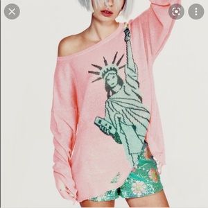Wildfox Statue of Liberty Lennon sweater knit XS
